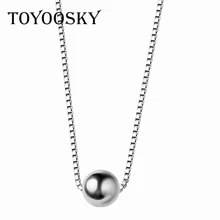TOYOOSKY S925 Серебряное ожерелье женский воротник колье шеи ювелирные изделия корейской версии простой светильник цепочка на шею из шариков ювелирные изделия