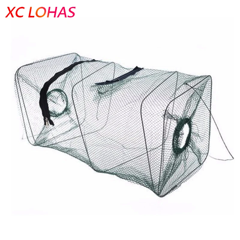 1 шт. складная нейлоновая рыболовная сеть садок клетка мордушка для краба рыбы