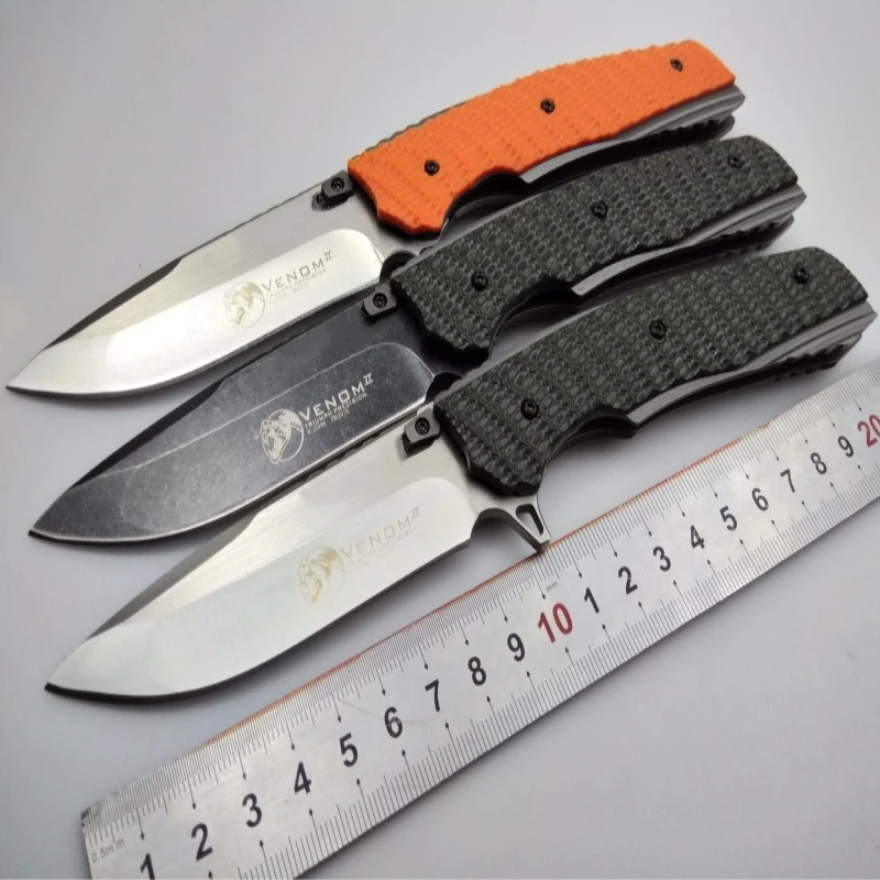 

KESIWO tactical folding knife D2 blade G10 handle camping hunting survival pocket knives flipper outdoor portable EDC knife