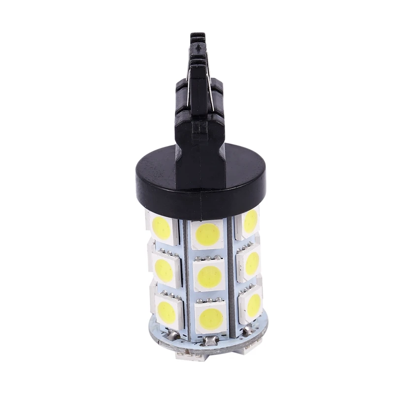 1 шт. T25 3157 5050 светодиодный 27 SMD Автомобильная белая Тормозная лампа стоп сигнала DC