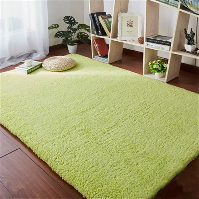 Нордический сплошной ворс большой размер ковер для гостиной противоскользящие мягкие плюшевые ковры для спальни домашний декор из искусственного меха коврики - Цвет: 2