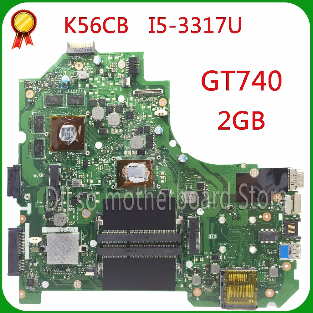 KEFU K56CM для ASUS K56CB A56C S550CM материнская плата ноутбука i5 3317U PM GT740 2GB Материнская