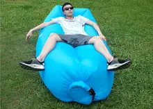 Fast instantly air inflatable SQUARE new design outdoor bean bag chair, waterproof square back support air self inflated beanbag