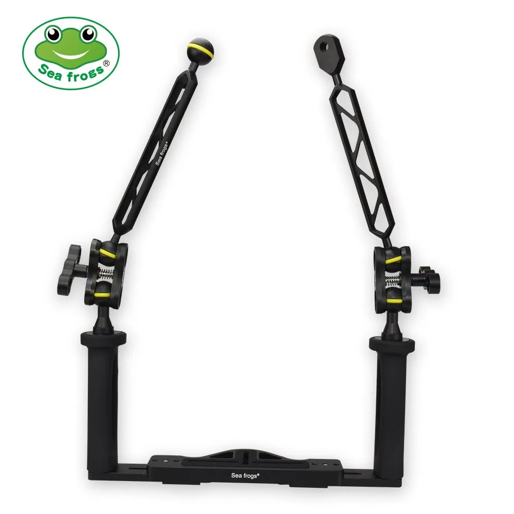 Diving Photography Sport Stabilizer Camera Housing Tray Set Arm System 1/4 Screw Dual Handle Aluminum Alloy Camera DSLR Tray