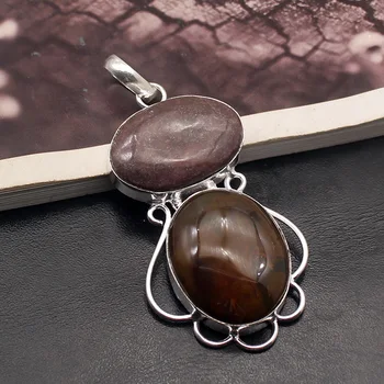 

Rare Stylish Natural OceanJasper Silver Colorr Charms Necklace Pendants AK75