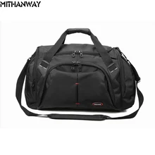 Мужская Большая вместительная оксфордская деловая спортивная сумка через плечо, многофункциональная спортивная сумка для путешествий, тренажерного зала, фитнеса, черного цвета