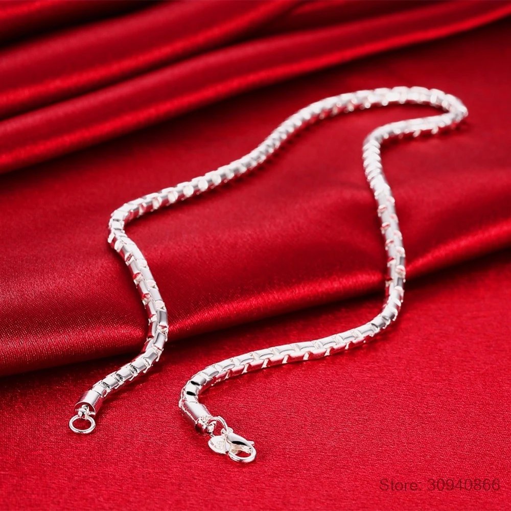 LEKANI ожерелье серебряное колье цепочка 925 Серебряное ожерелье модное Стерлинговое Серебро ювелирное изделие цепочка Ожерелье