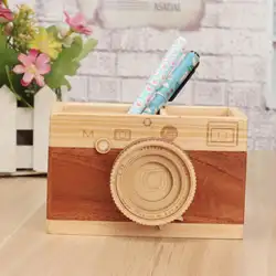 Креативная камера деревянный держатель для карандашей Домашний Настольный стационарный органайзер для макияжа