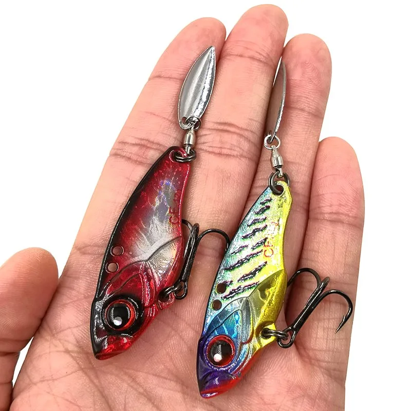 OUTKIT طعم صيد معدن الصيد إغراء 7 اللون 4 cm 6g 9g 12g المتذبذب ملعقة الرقصة رئيس VIB السحر الشتاء الاصطناعي الطعوم الصيد اكسسوارات