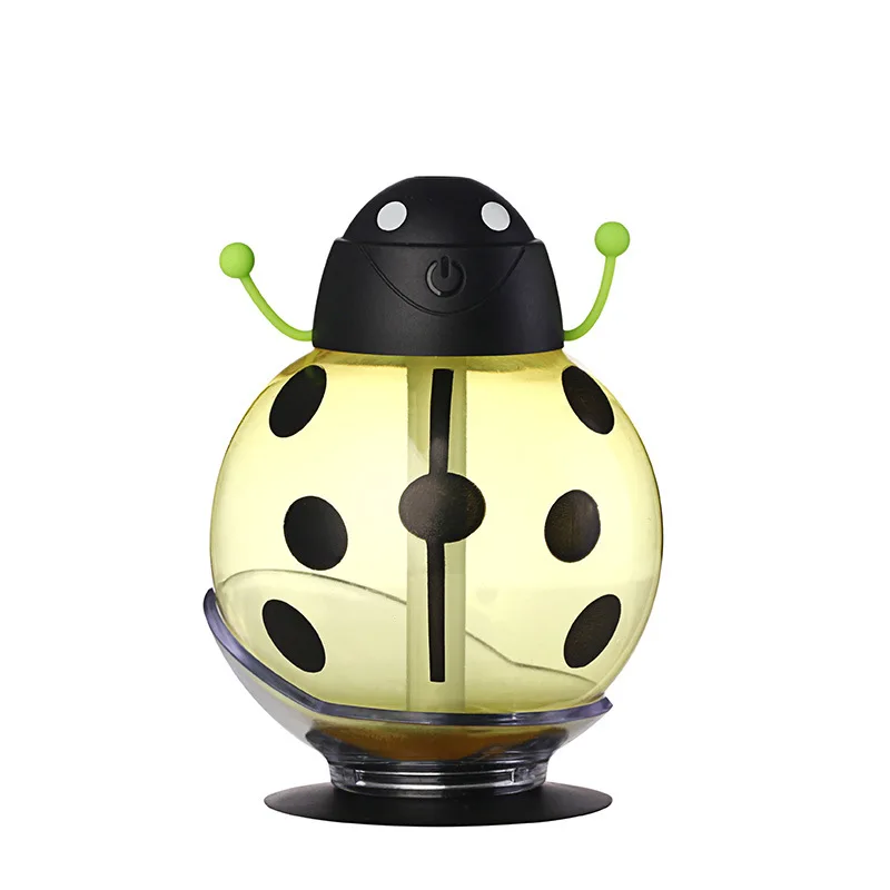 

1pcs portable 360 Degree Rotation USB mini 260ml beetle air humidifier with night light.