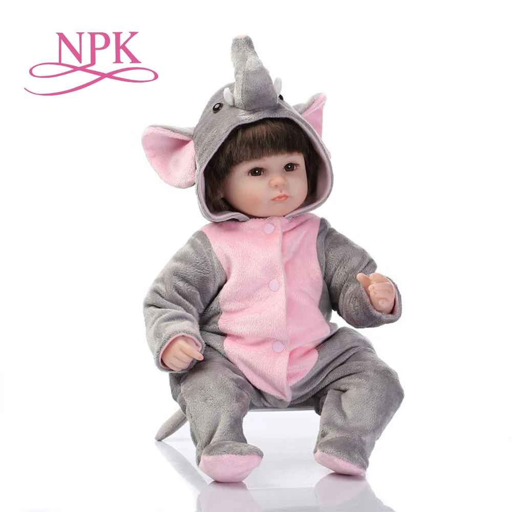 NPK 40cm Soft silicone reborn baby doll handmade lifelike fashion gifts for girls dolls collection 