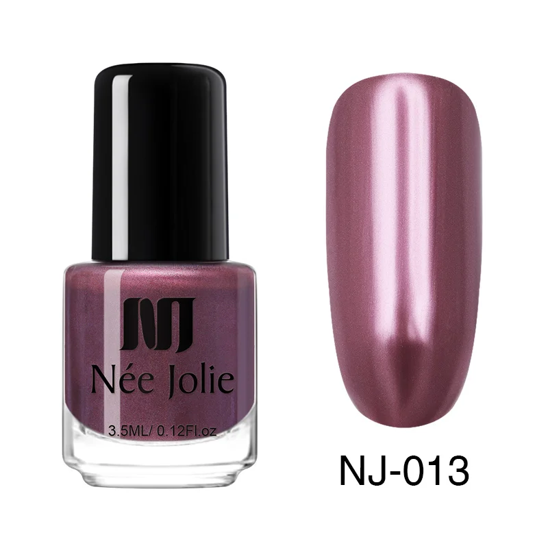NEE JOLIE 3,5 мл Лак для ногтей Хамелеон золотой фиолетовый Чешуйчатый лак для ногтей Блестящие Блестки лак для ногтей черная основа - Цвет: Mirror-013