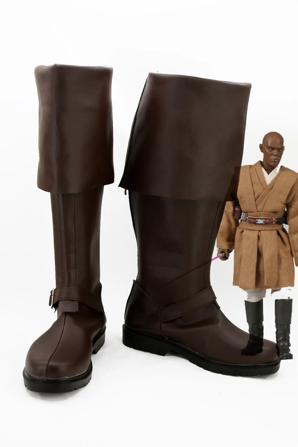 Star Wars revenge Mace Windu Cosplay Boots Flim Anime Shoes Custom Made
