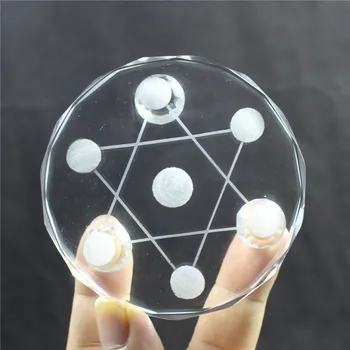 

New 7 star plate Asian Quartz Crystal Healing Ball Sphere Stand