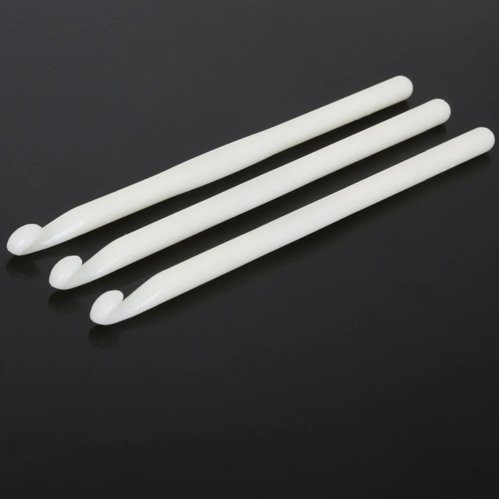 3 шт. пластиковые спицы для вязания 3/4/5/6/7/8/9/10 мм|handled crochet hooks|knitting needleswhite hook |