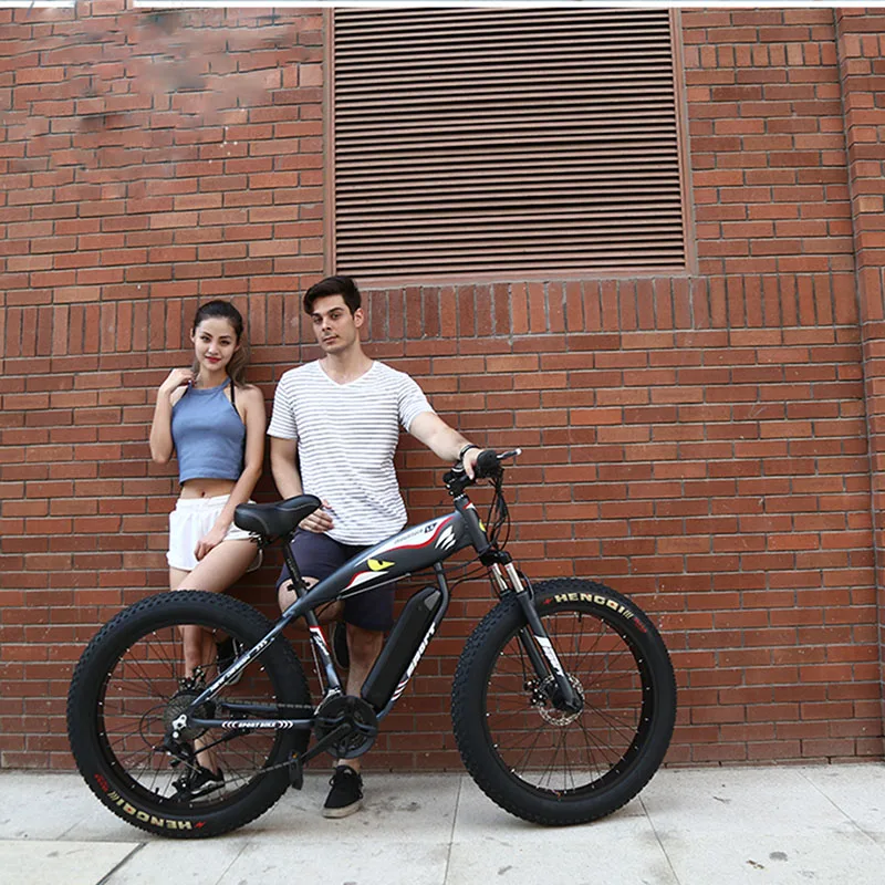 Perfect custom 26inch electric snow Beach bicycle  48V 1000w-1500w powerful motor Fat tires off-road electric mountain ebike 1