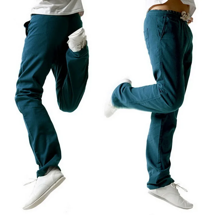 Лилл | здоровье Лен Для мужчин Повседневные штаны для мужчин человек Лето 2017 г. дышащий тонкий лен тонкий Мотобрюки мужской Off White конопли