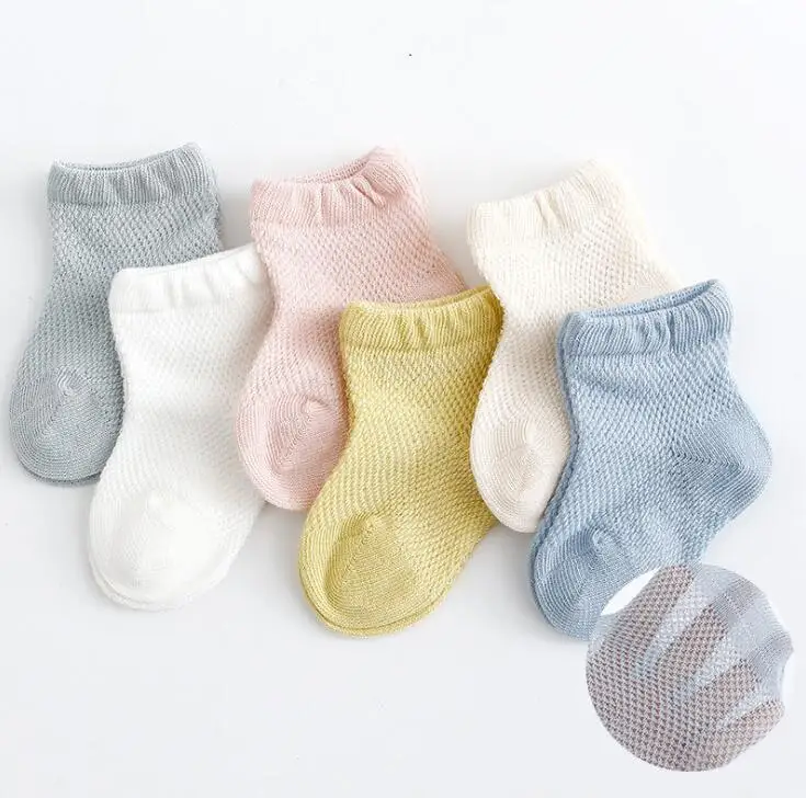Детские носки летние тонкие сетчатые детские носки для новорожденных носки для малышей хлопковые носки для малышей - Цвет: 4