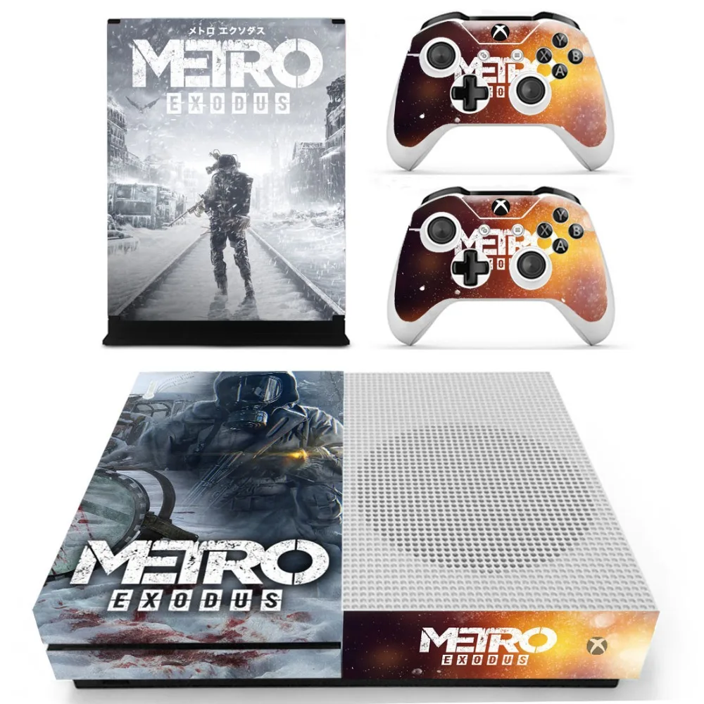 Metro Exodus наклейка для Xbox One S Наклейка s vinilo pegatina для Xbox one тонкая консоль и два контроллера