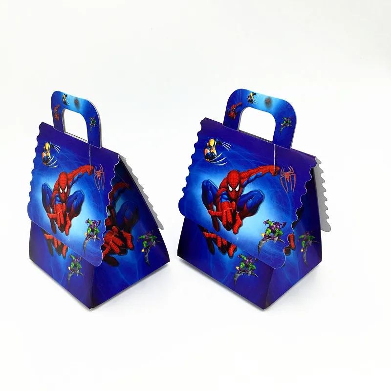 

6pcs spider man candy boxes kids favor birthday party box give away boxes spiderman candy case