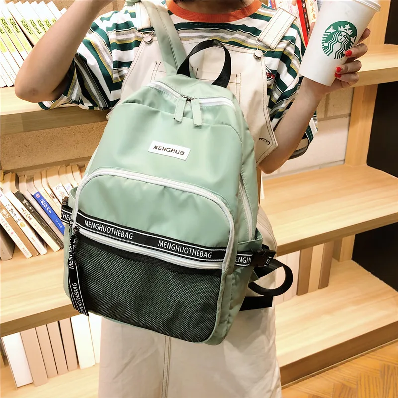 Menghuo школьный рюкзак для девочек-подростков Mochila Feminina, женские рюкзаки, водонепроницаемый нейлоновый повседневный рюкзак для ноутбука, женский рюкзак