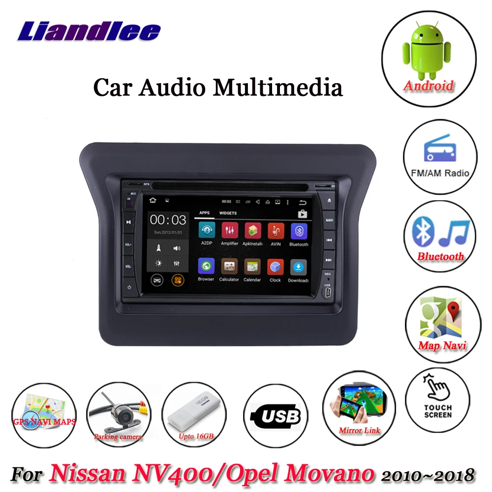 Clearance Liandlee Car Android System For Nissan NV400 / For Opel Movano 2010~2018 Radio Frame GPS Navi MAP Navigation Screen Multimedia 1