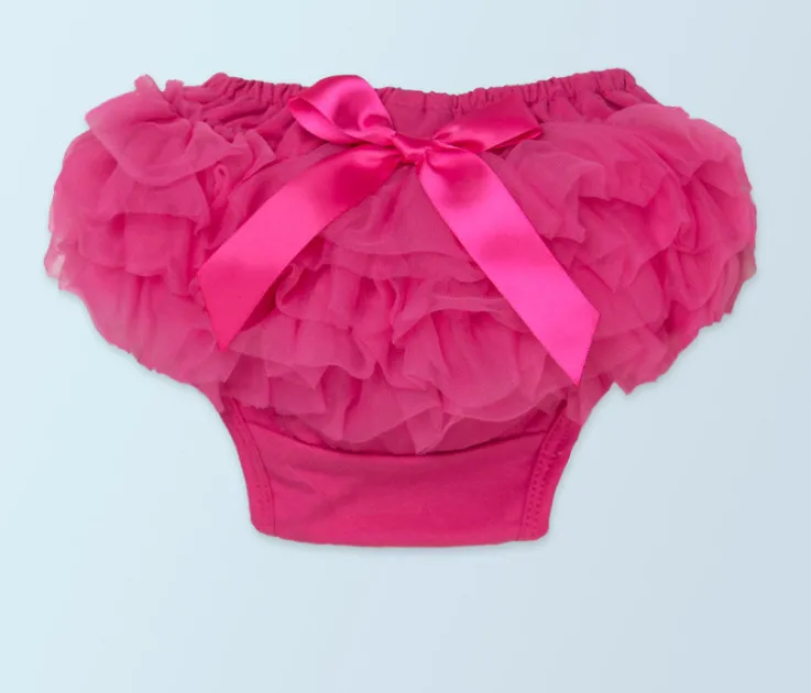 Bloomers de Algodão Moda Bebê Meninas Bonito Crianças Arco Rendas Ruffle Shorts Calças Roupa Interior Infantil Cover Tecido Recém-nascidos 8 Crianças Arco rendas Ruffle Shorts Calças Roupa