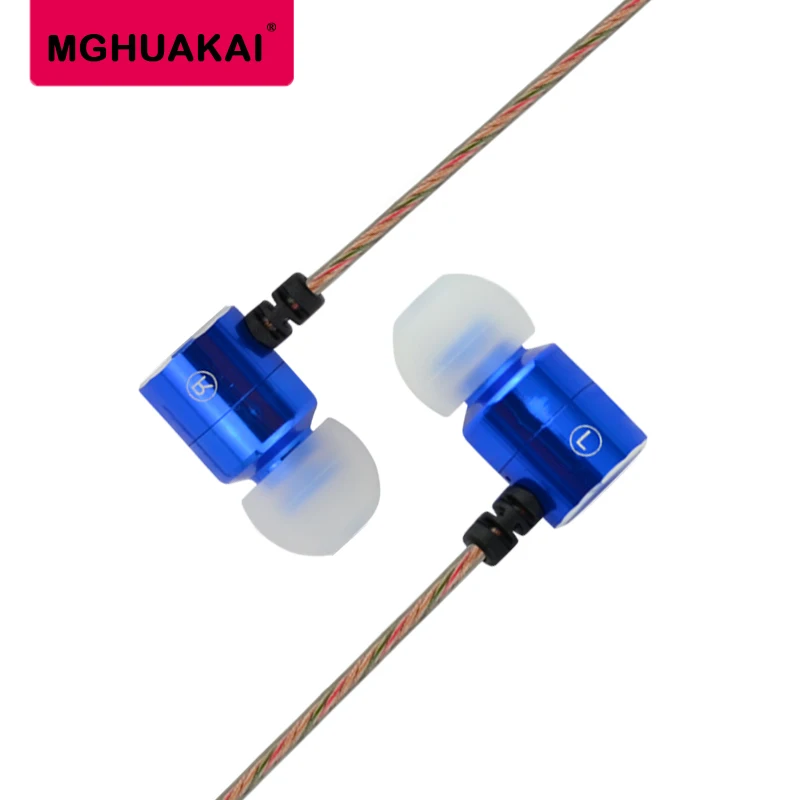 

MGHUAKAI Ergonomic Earphone Round Cable1.2M Long Piston In ear Earphones Blue Red Lovers Headset For Redmi Note 5 Pro