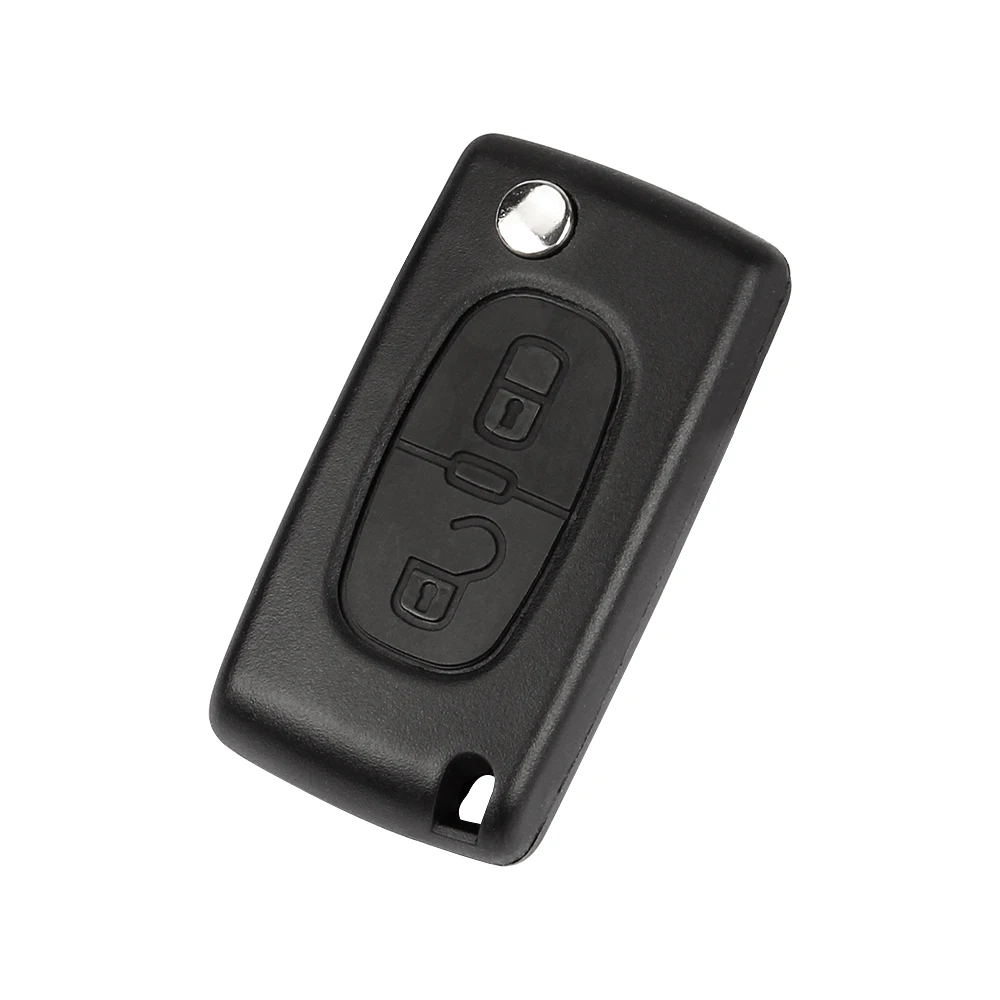 Замена VDIAGTOOL, 2 кнопки, флип-чехол для автомобильного ключа для peugeot, складной пустой брелок, без логотипа, с пазовым лезвием(CE0536