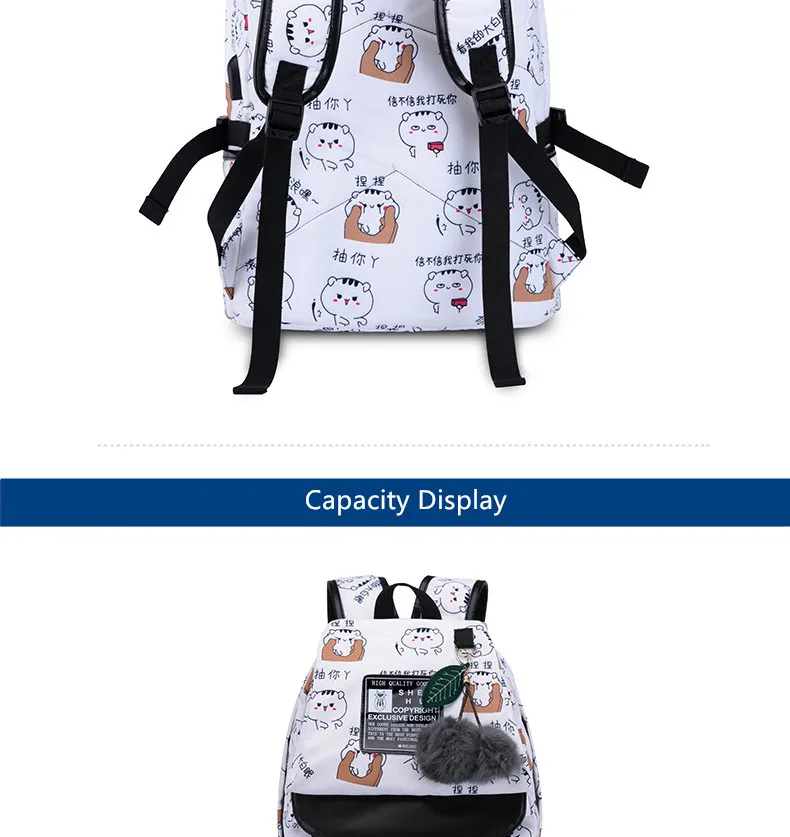 Модные рюкзаки для девочек, школьные сумки с USB портом, водонепроницаемый нейлоновый рюкзак для путешествий, mochila femenina escolar