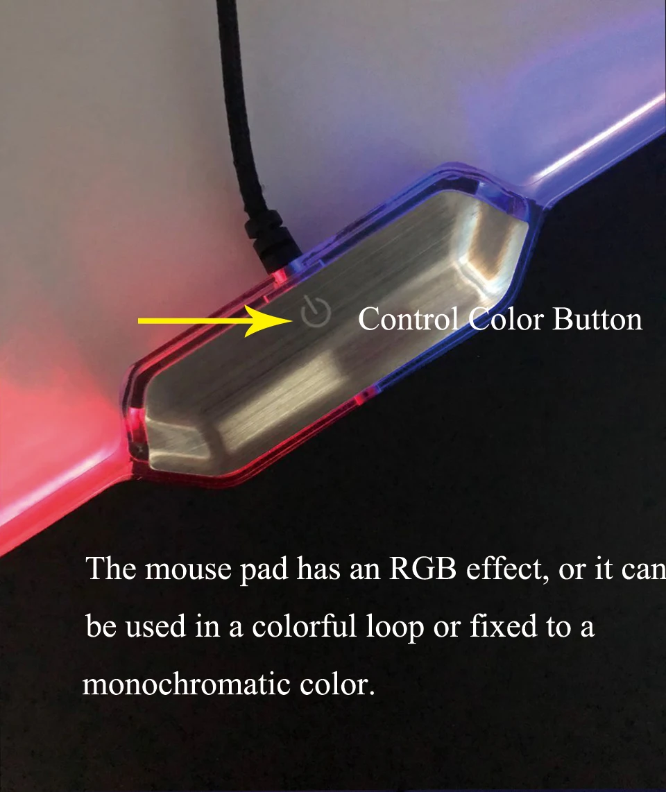XIBTER новые продукты рекомендуют RGB игровой светильник коврик для мыши, 310*240 мм может быть семь цветов цикл также может быть зафиксирован в монохромном