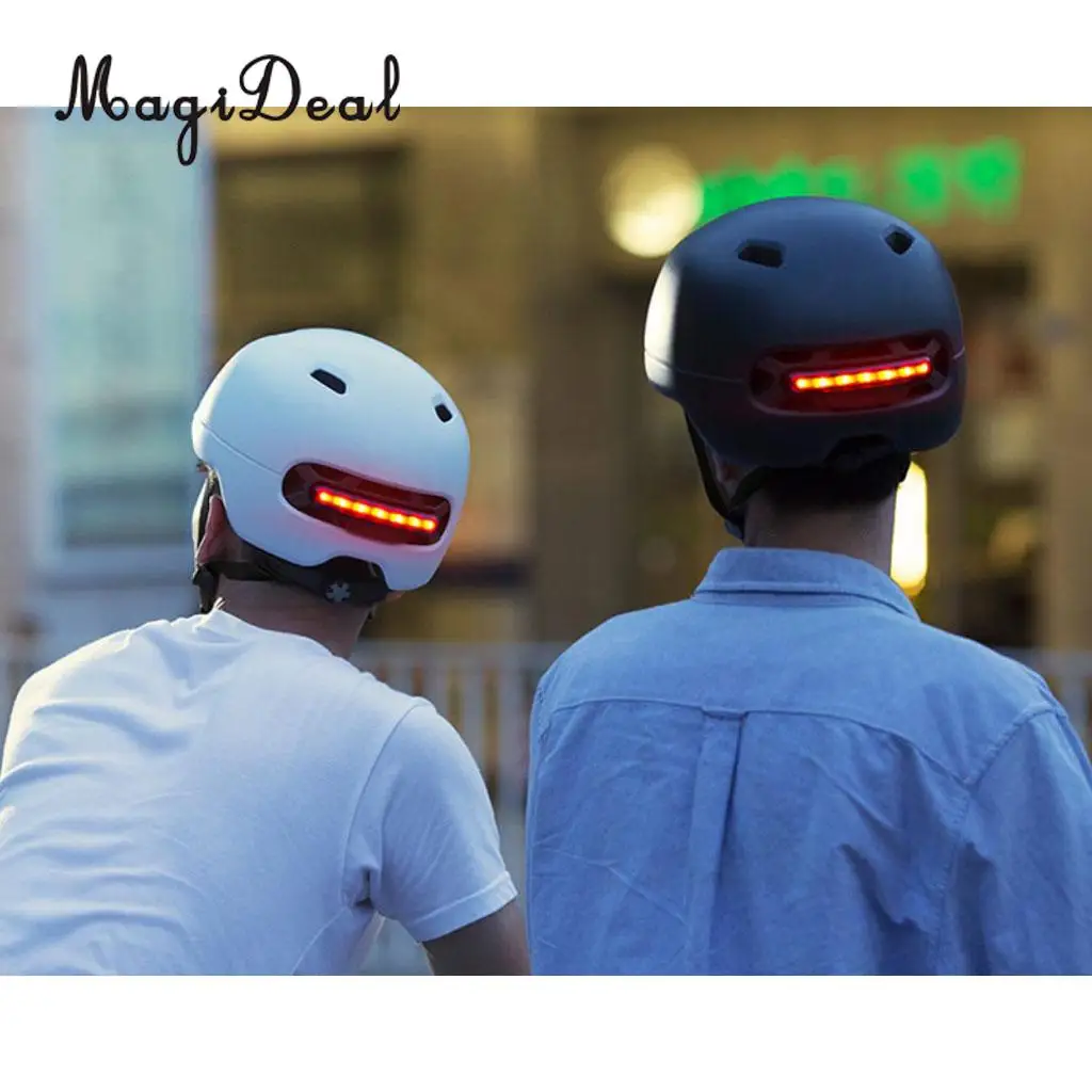 

Vented Bike Helmet with Rear LED Lights for Kids Adults Outdoor Cycling Scooter Skating Skateboard