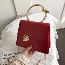 Casual Round Metal Handle Handbags Women's Pu Chains Shoulder Bags Women Leather Small Flap Ladies Hand Messenger Bags Woman Bag Casual Round Metal Handle Handbags Women's Pu Chains Shoulder Bags Women Leather Small Flap Ladies Hand Messenger Bags Woman Bag