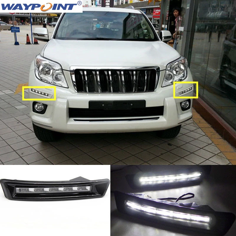 

A Pair White LED Daytime Running Light DRL Driving Lamp for Toyota Prado 2010-15