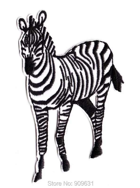 

Lovely Zebra Africa horse tattoo wicca occult goth punk retro applique iron on patch Black White