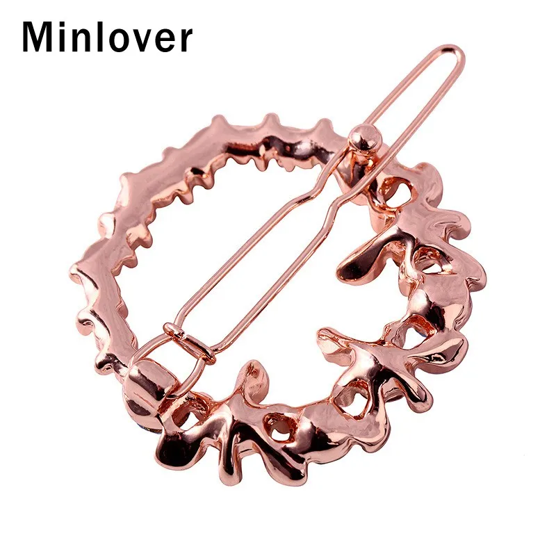 Minlover блестящие многоцветные Стразы Круг Hairgrip для женщин круглый заколки обувь
