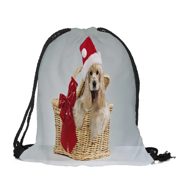 Puppy Dog Christmas Candy Gift Bags Santa Snowman Cute Dogs Pattern