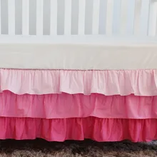 Слойная гофрированная кроватка/Детская кроватка кровать юбка для маленьких девочек постельные принадлежности для мальчиков наборы