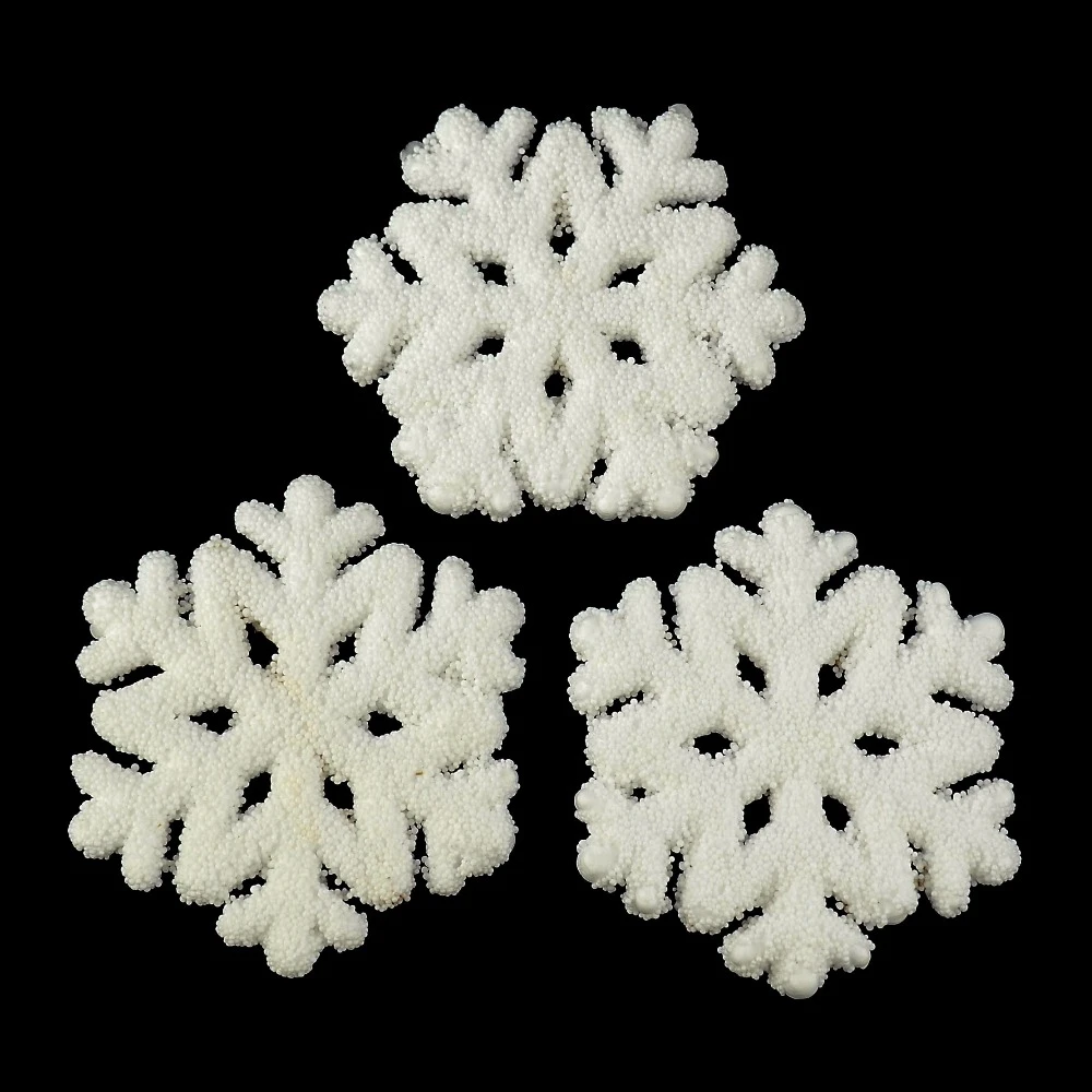 70PCS/Lot 90MM Snowflakes Decor Modelling Polystyrene Styrofoam Craft