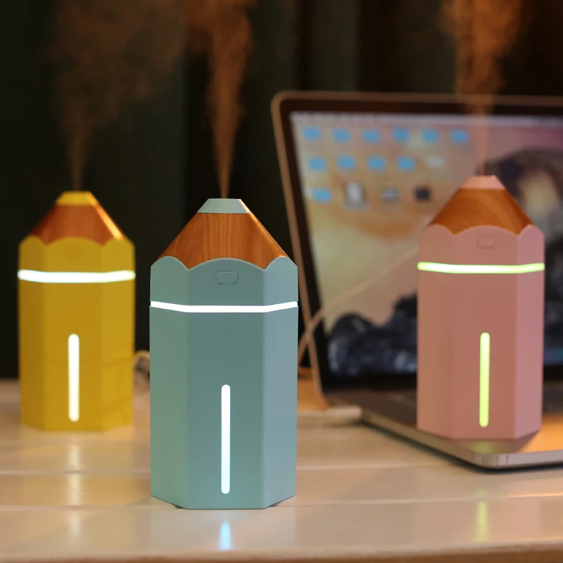 

Creative Car Essential Oil Diffuser Mini Ultrasonic Pencil Humidifier LED Light USB Aromatherapy Fogger for Office Home