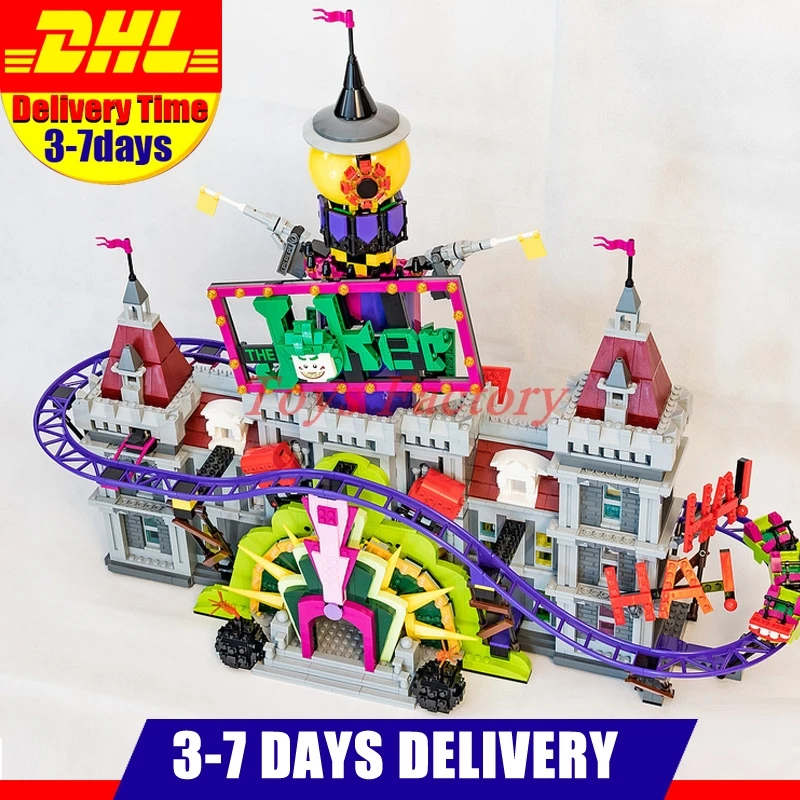 

IN STOCK Hot LEPIN 07090 3857Pcs Super Hero Series The Joker s Manor Set Model Building Blocks Bricks Gifts Clone 70922