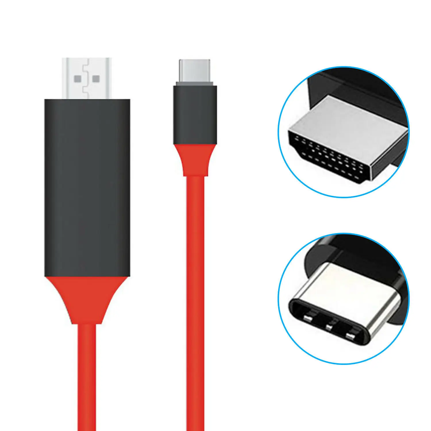 4K USB 3,1 USB-C type C к HDMI кабель HDTV Hdmi адаптер для lenovo ThinkPad X1 MacBook Pro samsung S8 S9 NOTE8 - Цвет: show as photo