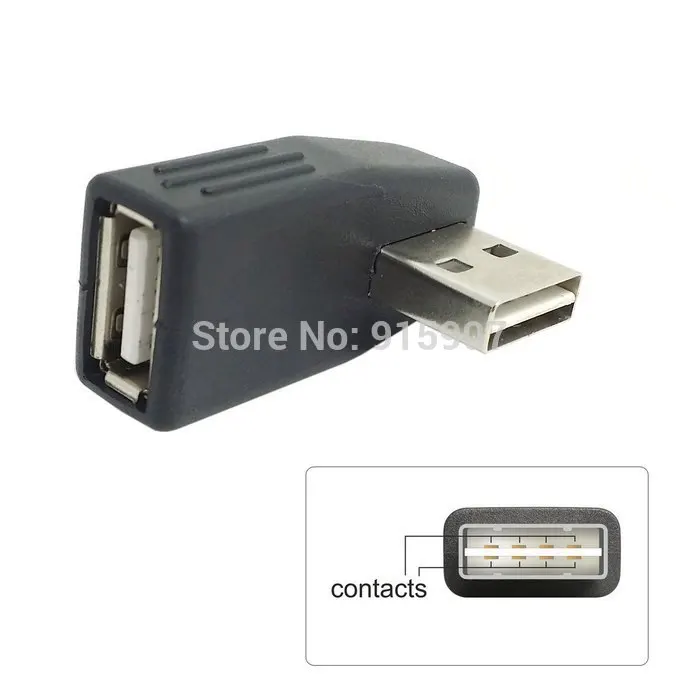

CYDZ USB 2.0 A type Male to Female Extension Adapter Left & Right Angled 90 Degree Reversible Design