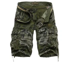 Летние новые большие размеры 29-40 свободные мужские военные карго шорты армейские камуфляжные шорты