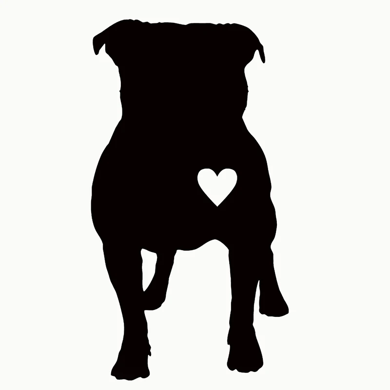 14*7 6 см Симпатичные Pitbull Сердце щенок автомобиля стикер для грузовика окна бампер