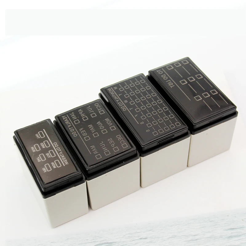 

Handbook plan seal YEAR TO DO / MONTHLY TO DO / WEEKLY TO DO / TO DO LIST / SHOPPING LIST flash ink stamp
