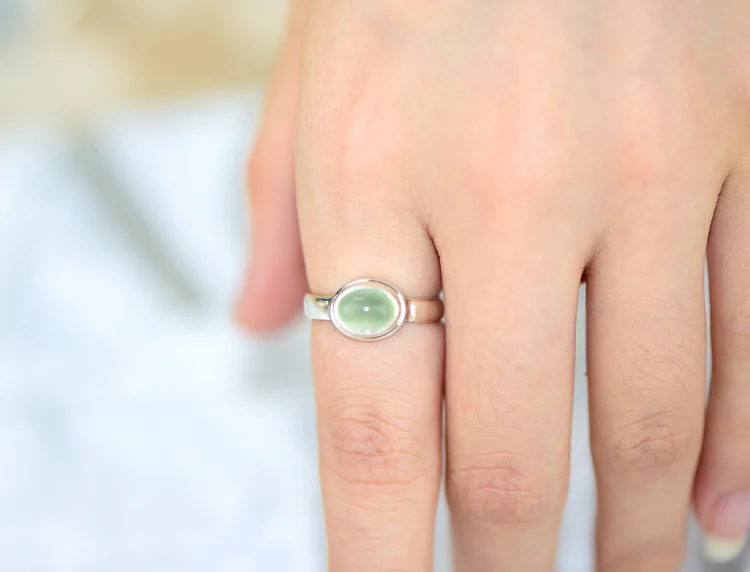 

925 sterling silver rings simple small fresh grapes natural stone jewelry wholesale