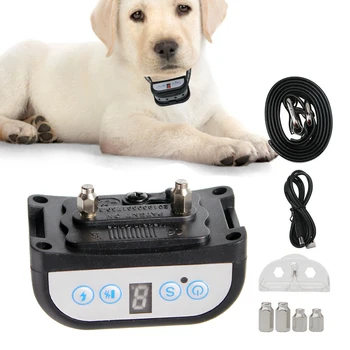 

Adjustable No Bark Collar USB LED Digital Display Waterproof Anti-Bark Dog Training Collar KDNB820 15-34e