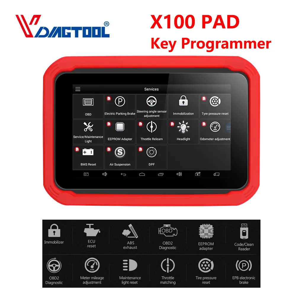 

Original XTOOL X100 PAD Same Function as X300 X100 Pad Auto Key Programmer With Update Online Free shipping