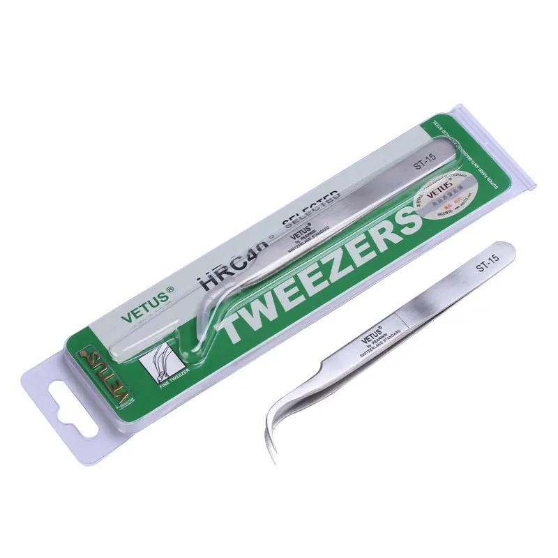 Precision Stainless Steel Tweezers Vetus Switzerland Diy Tweezers Herramientas Tools ST-15